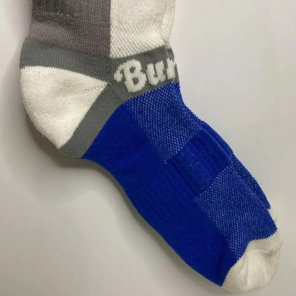 Burnies Mens 6-13 Size Socks Blue white Gray - Picture 3 of 7
